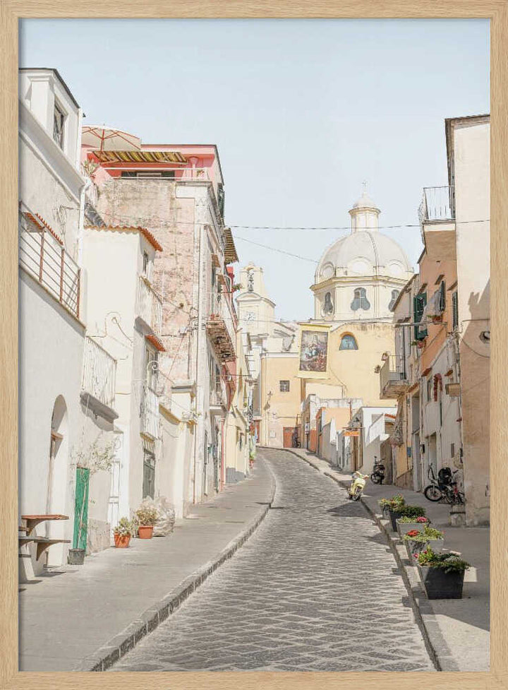 Streets of Procida - Stretched Canvas, Poster or Fine Art Print - I Heart Wall Art - Poster Print, Canvas Print or Framed Art Print