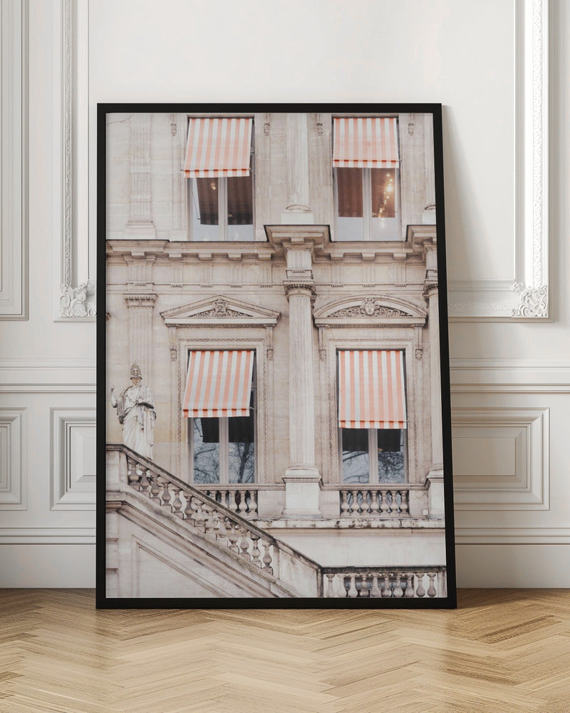 Striped Paris Awning - Stretched Canvas, Poster or Fine Art Print I Heart Wall Art