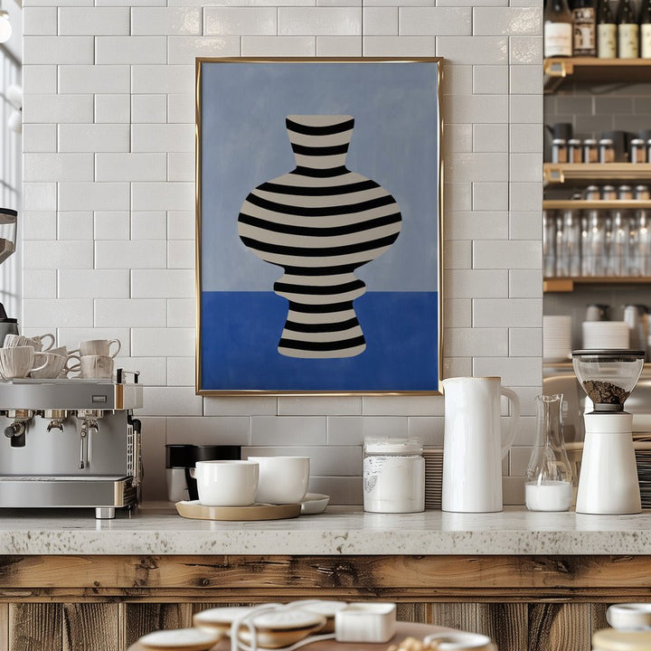 Striped Vase Illusion - Stretched Canvas, Poster or Fine Art Print - I Heart Wall Art - Poster Print, Canvas Print or Framed Art Print
