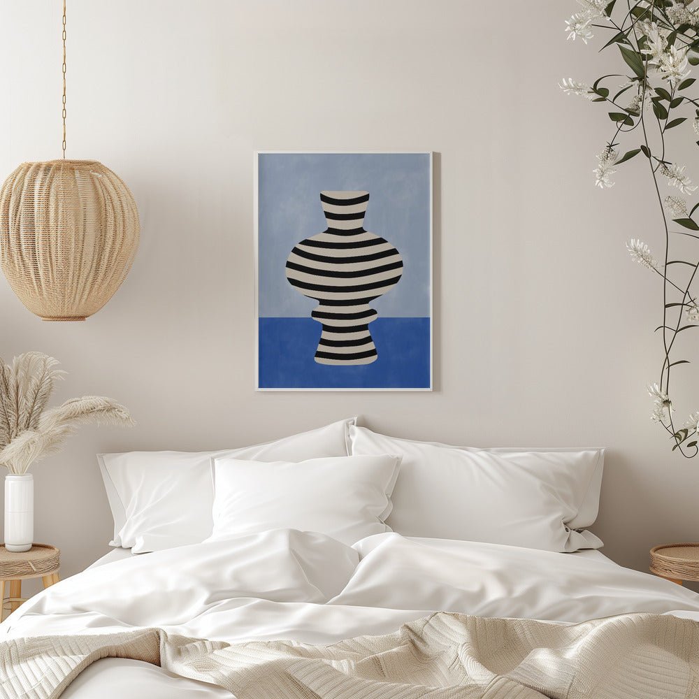 Striped Vase Illusion - Stretched Canvas, Poster or Fine Art Print - I Heart Wall Art - Poster Print, Canvas Print or Framed Art Print