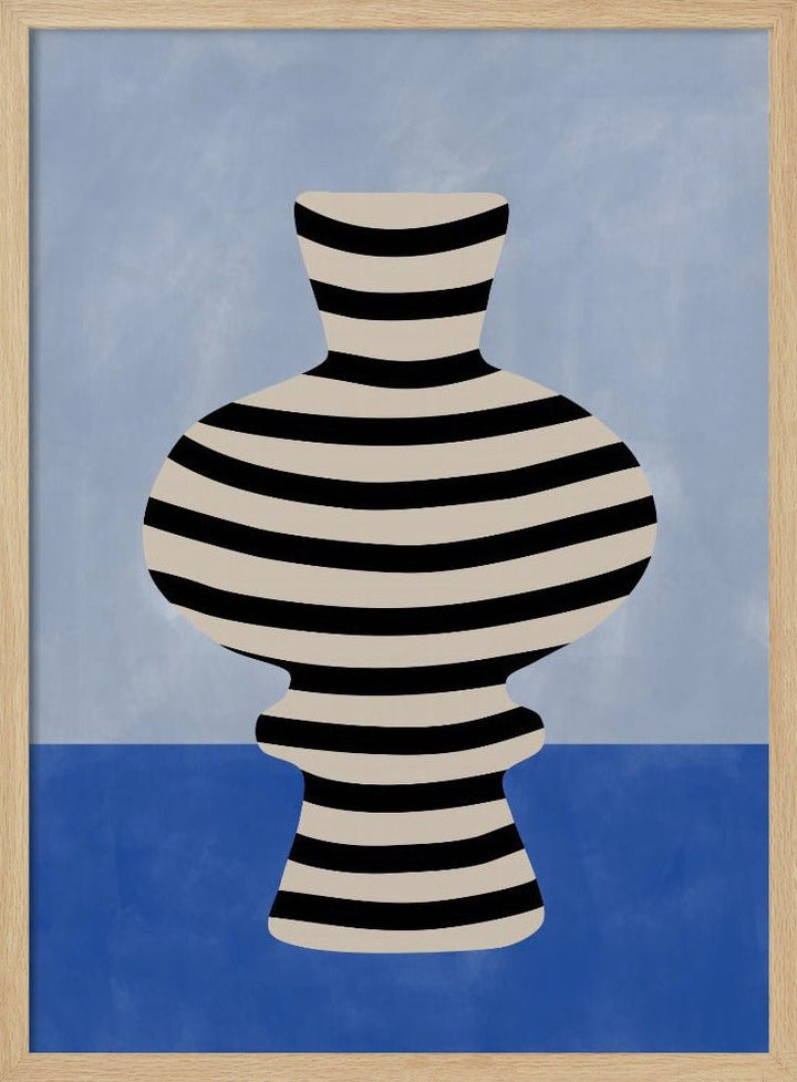 Striped Vase Illusion - Stretched Canvas, Poster or Fine Art Print - I Heart Wall Art - Poster Print, Canvas Print or Framed Art Print