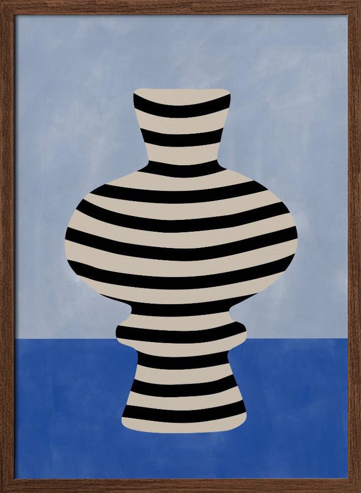Striped Vase Illusion - Stretched Canvas, Poster or Fine Art Print - I Heart Wall Art - Poster Print, Canvas Print or Framed Art Print