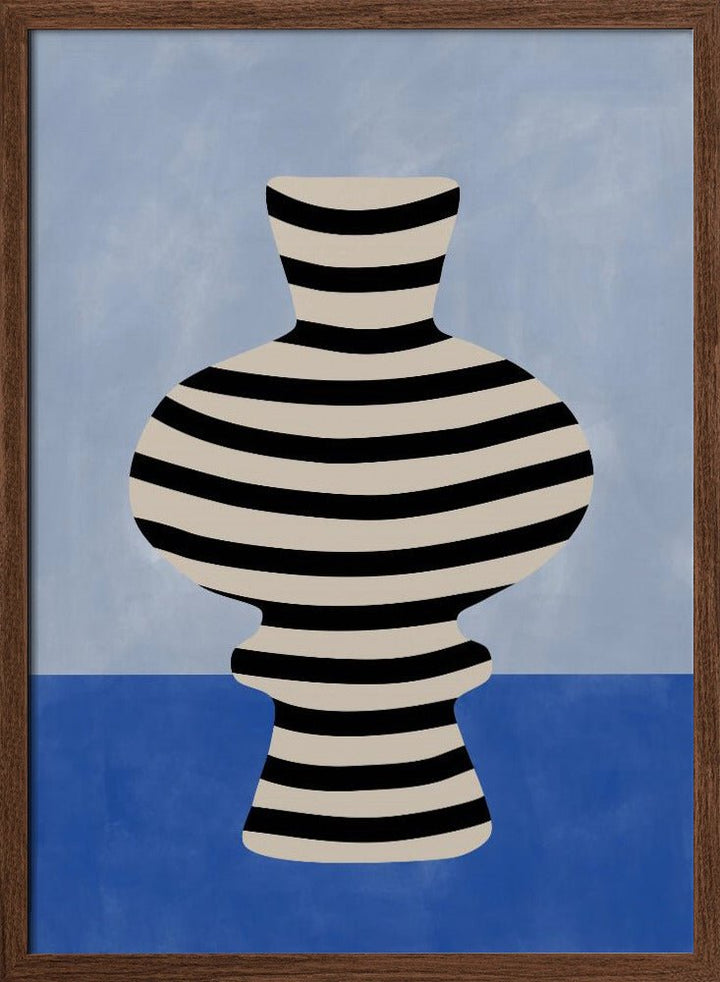 Striped Vase Illusion - Stretched Canvas, Poster or Fine Art Print - I Heart Wall Art - Poster Print, Canvas Print or Framed Art Print