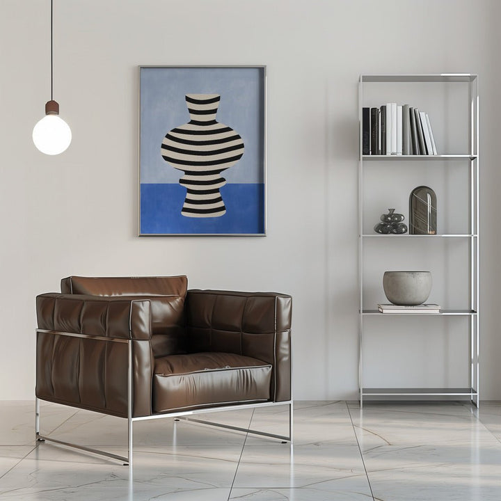 Striped Vase Illusion - Stretched Canvas, Poster or Fine Art Print - I Heart Wall Art - Poster Print, Canvas Print or Framed Art Print