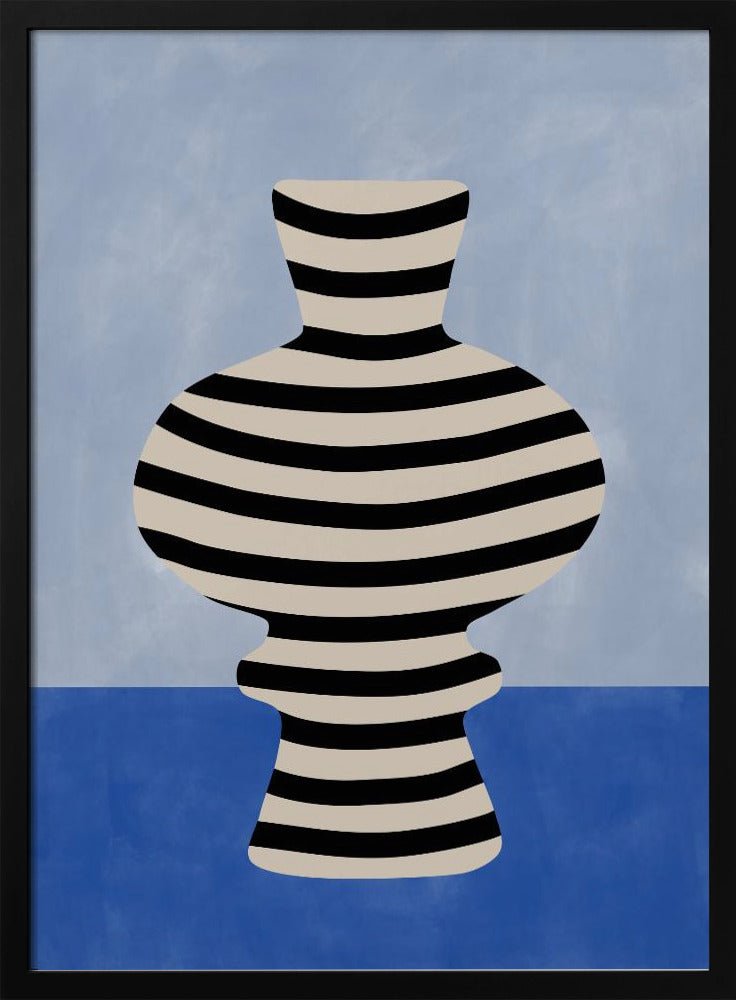 Striped Vase Illusion - Stretched Canvas, Poster or Fine Art Print - I Heart Wall Art - Poster Print, Canvas Print or Framed Art Print