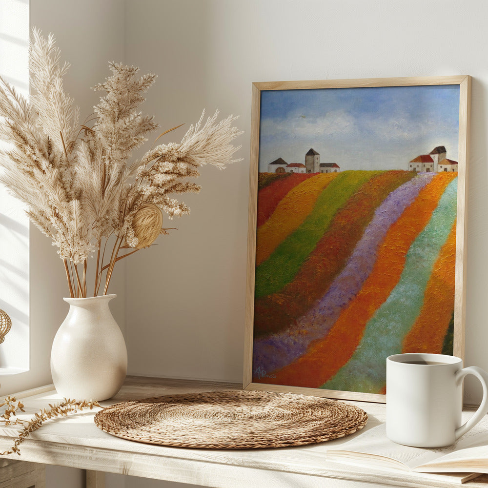 Stripy Valley - Stretched Canvas, Poster or Fine Art Print I Heart Wall Art