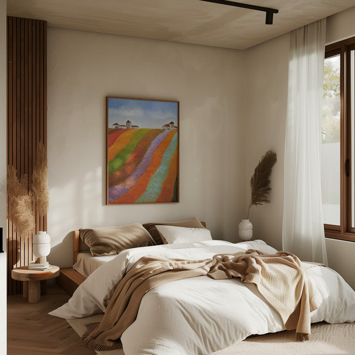 Stripy Valley - Stretched Canvas, Poster or Fine Art Print I Heart Wall Art