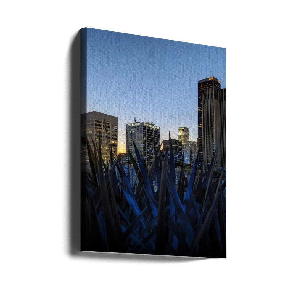 Stunning Los Angeles Skyline at Dusk - Stretched Canvas, Poster or Fine Art Print - I Heart Wall Art - Poster Print, Canvas Print or Framed Art Print