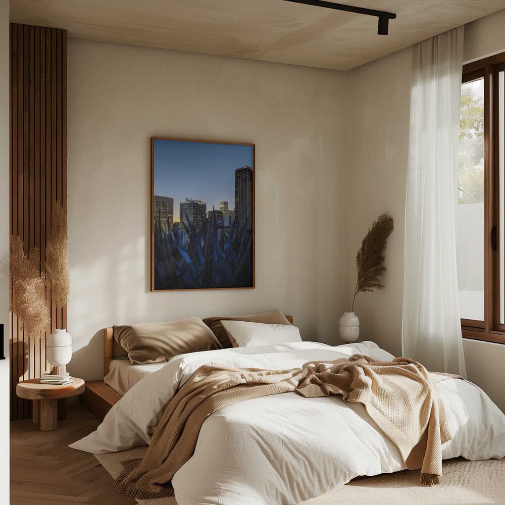 Stunning Los Angeles Skyline at Dusk - Stretched Canvas, Poster or Fine Art Print - I Heart Wall Art - Poster Print, Canvas Print or Framed Art Print