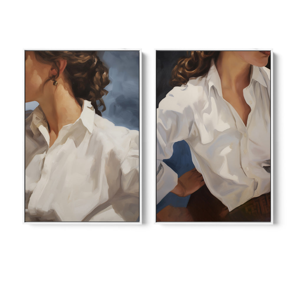 Style - Two Piece Set of Contemporary Women As Stretched Canvases or Fine Art Prints