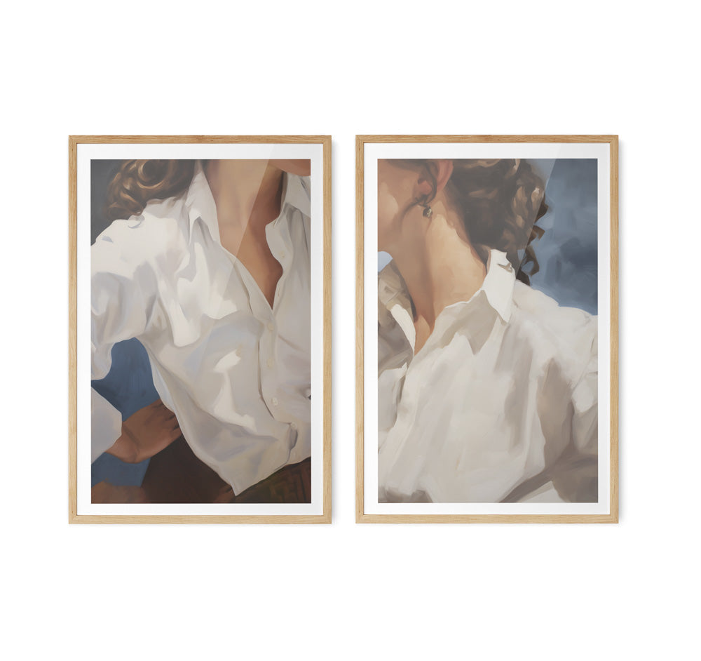 Style - Two Piece Set of Contemporary Women As Stretched Canvases or Fine Art Prints