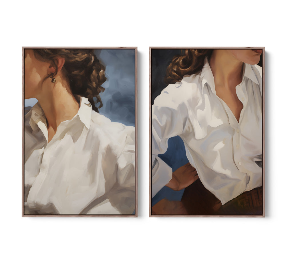 Style - Two Piece Set of Contemporary Women As Stretched Canvases or Fine Art Prints