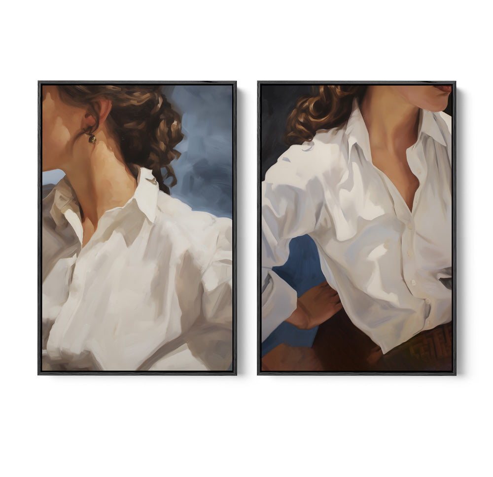 Style - Two Piece Set of Contemporary Women As Stretched Canvases or Fine Art Prints