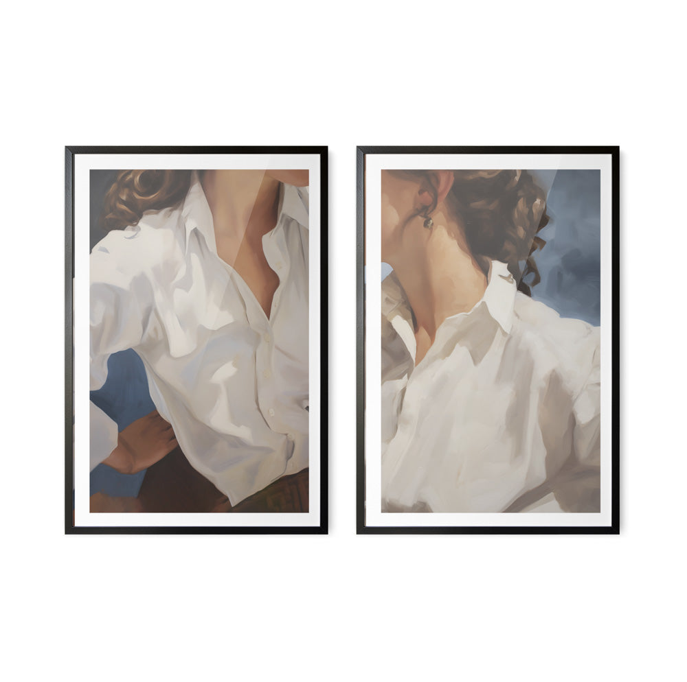 Style - Two Piece Set of Contemporary Women As Stretched Canvases or Fine Art Prints