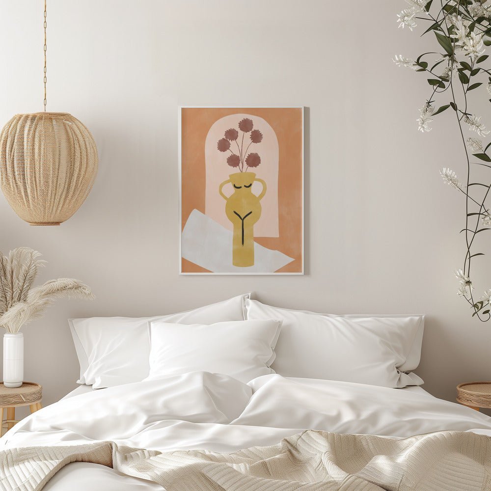 Stylized Vase Resembling A Female Form - Stretched Canvas, Poster or Fine Art Print - I Heart Wall Art - Poster Print, Canvas Print or Framed Art Print