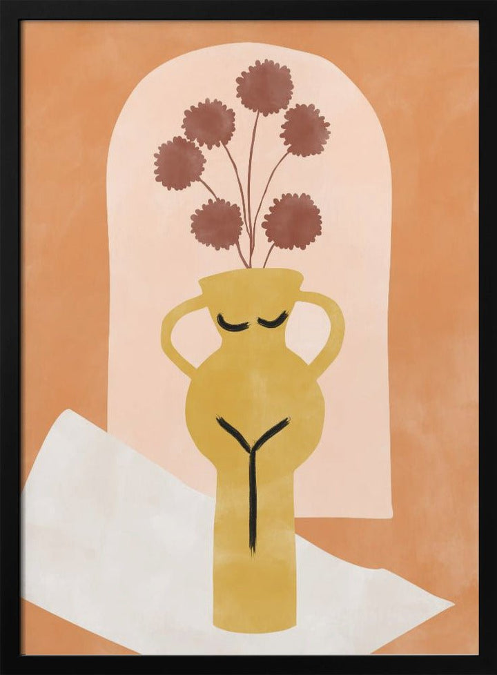 Stylized Vase Resembling A Female Form - Stretched Canvas, Poster or Fine Art Print - I Heart Wall Art - Poster Print, Canvas Print or Framed Art Print