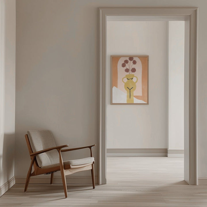 Stylized Vase Resembling A Female Form - Stretched Canvas, Poster or Fine Art Print - I Heart Wall Art - Poster Print, Canvas Print or Framed Art Print