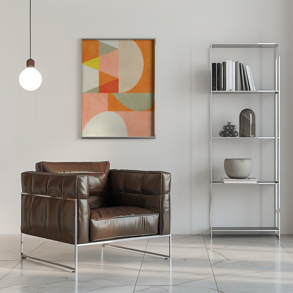 Summer Circles22 4 V - Stretched Canvas, Poster or Fine Art Print I Heart Wall Art