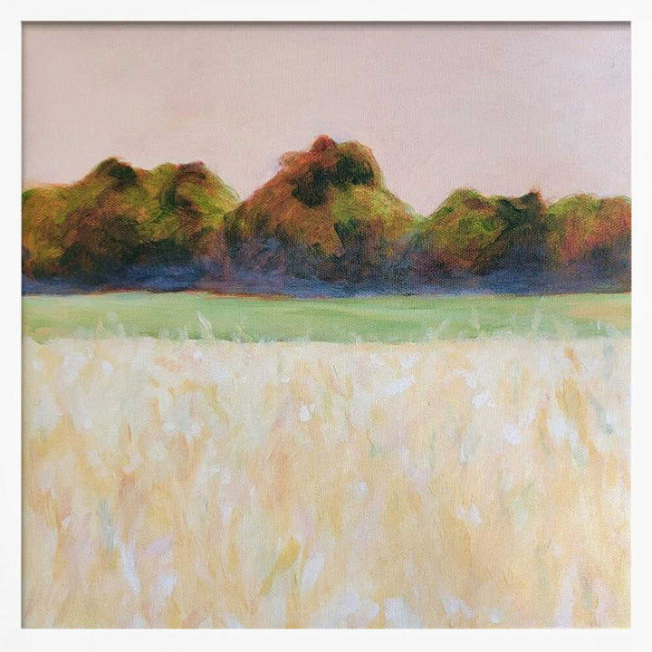 Summer Field - Square Stretched Canvas, Poster or Fine Art Print - I Heart Wall Art - Poster Print, Canvas Print or Framed Art Print
