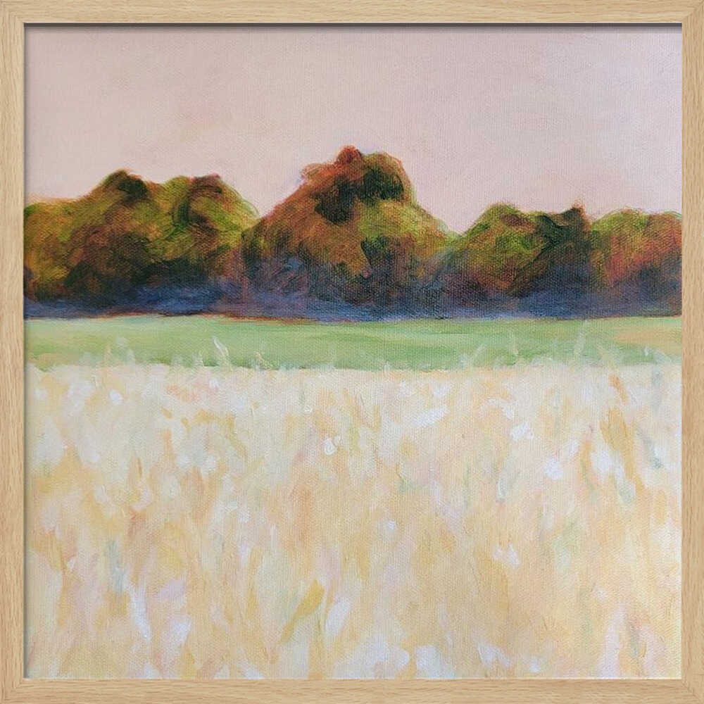 Summer Field - Square Stretched Canvas, Poster or Fine Art Print - I Heart Wall Art - Poster Print, Canvas Print or Framed Art Print