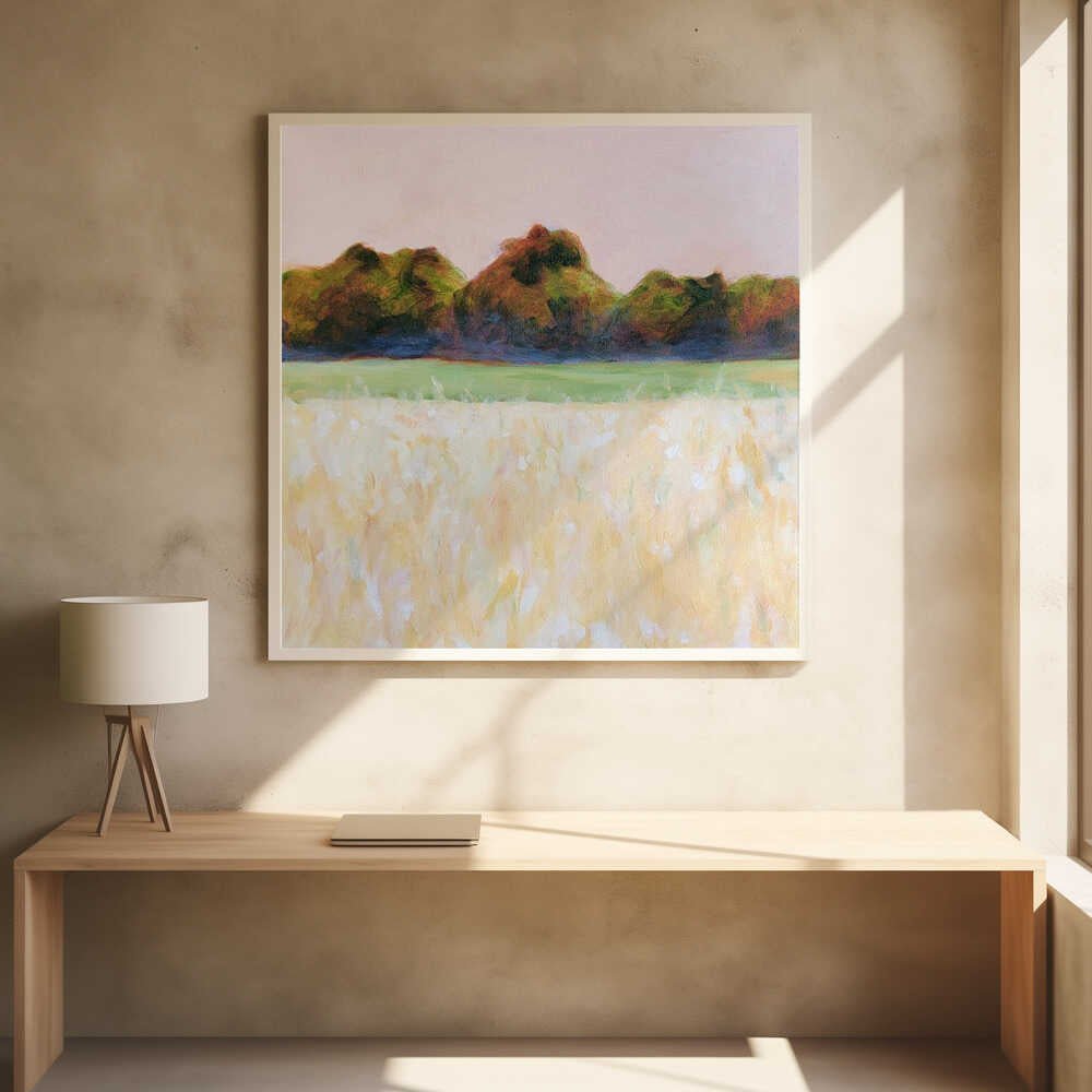 Summer Field - Square Stretched Canvas, Poster or Fine Art Print - I Heart Wall Art - Poster Print, Canvas Print or Framed Art Print