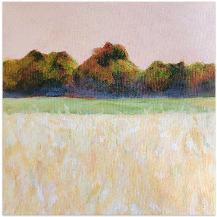 Summer Field - Square Stretched Canvas, Poster or Fine Art Print - I Heart Wall Art - Poster Print, Canvas Print or Framed Art Print