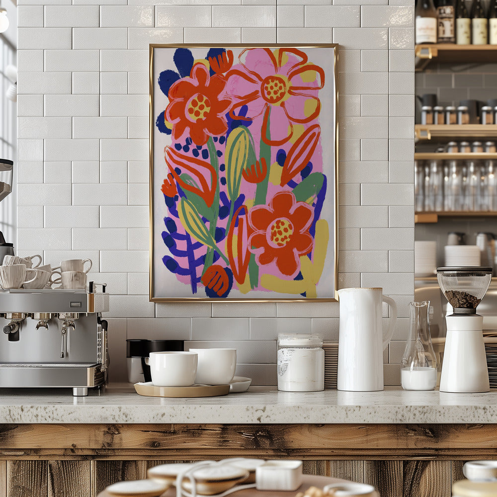 Summer Flowers No 2 - Stretched Canvas, Poster or Fine Art Print I Heart Wall Art