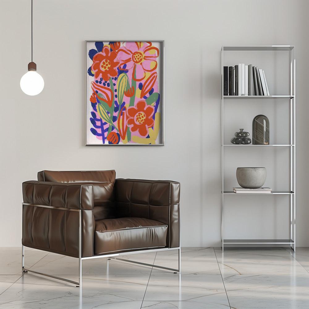 Summer Flowers No 2 - Stretched Canvas, Poster or Fine Art Print I Heart Wall Art