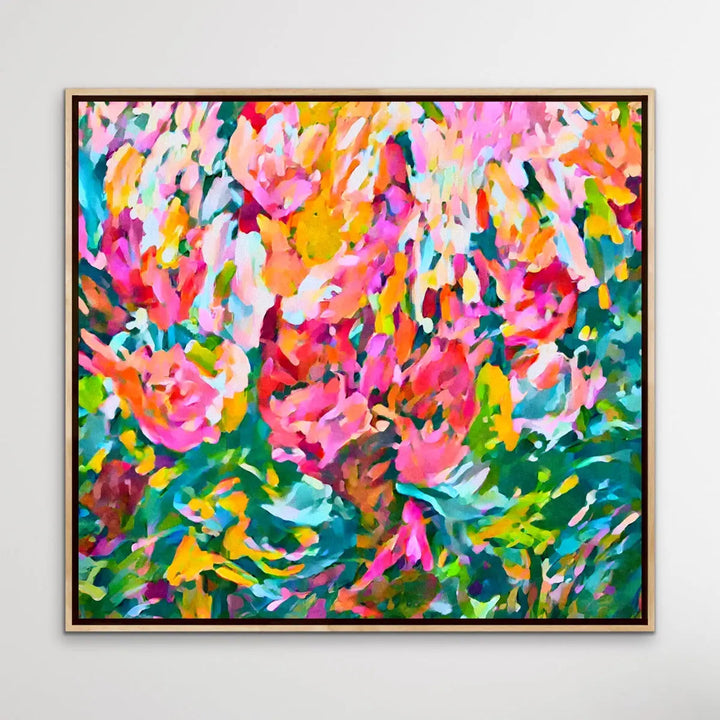 Summer Loving - Bright Floral Colourful Abstract Wall Art Print - I Heart Wall Art