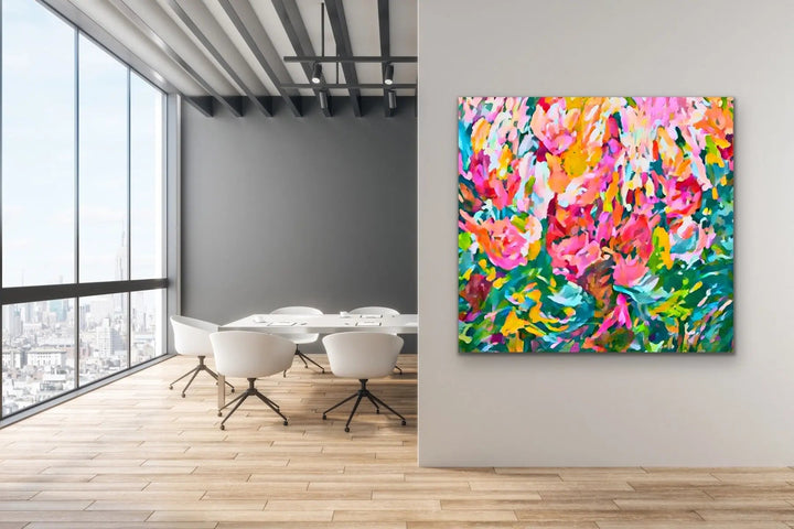 Summer Loving - Bright Floral Colourful Abstract Wall Art Print - I Heart Wall Art