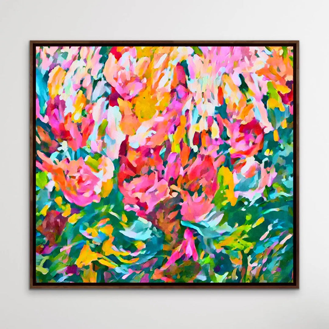 Summer Loving - Bright Floral Colourful Abstract Wall Art Print - I Heart Wall Art