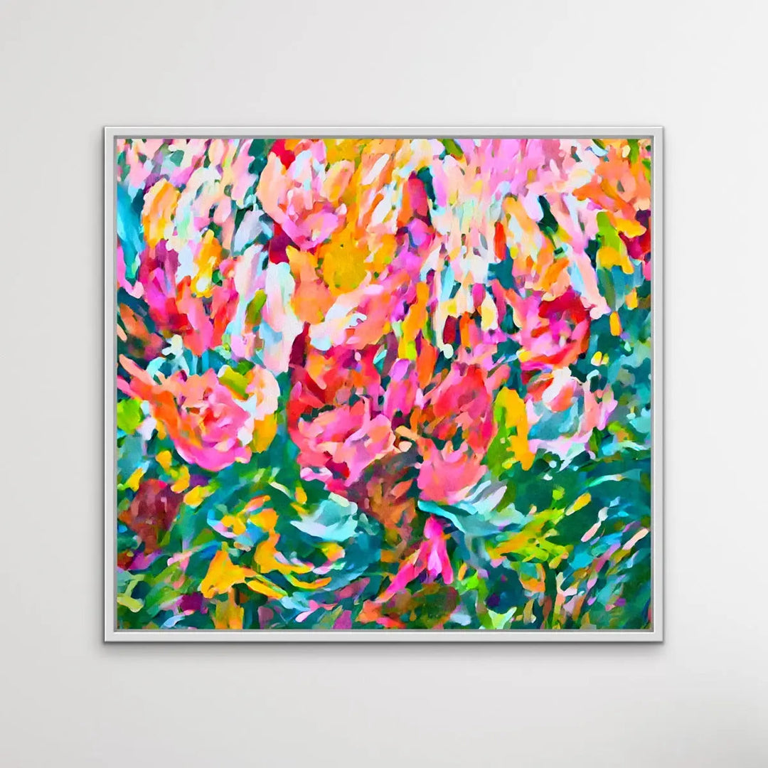 Summer Loving - Bright Floral Colourful Abstract Wall Art Print - I Heart Wall Art