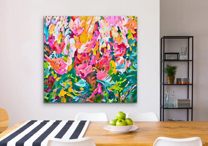 Summer Loving - Bright Floral Colourful Abstract Wall Art Print - I Heart Wall Art