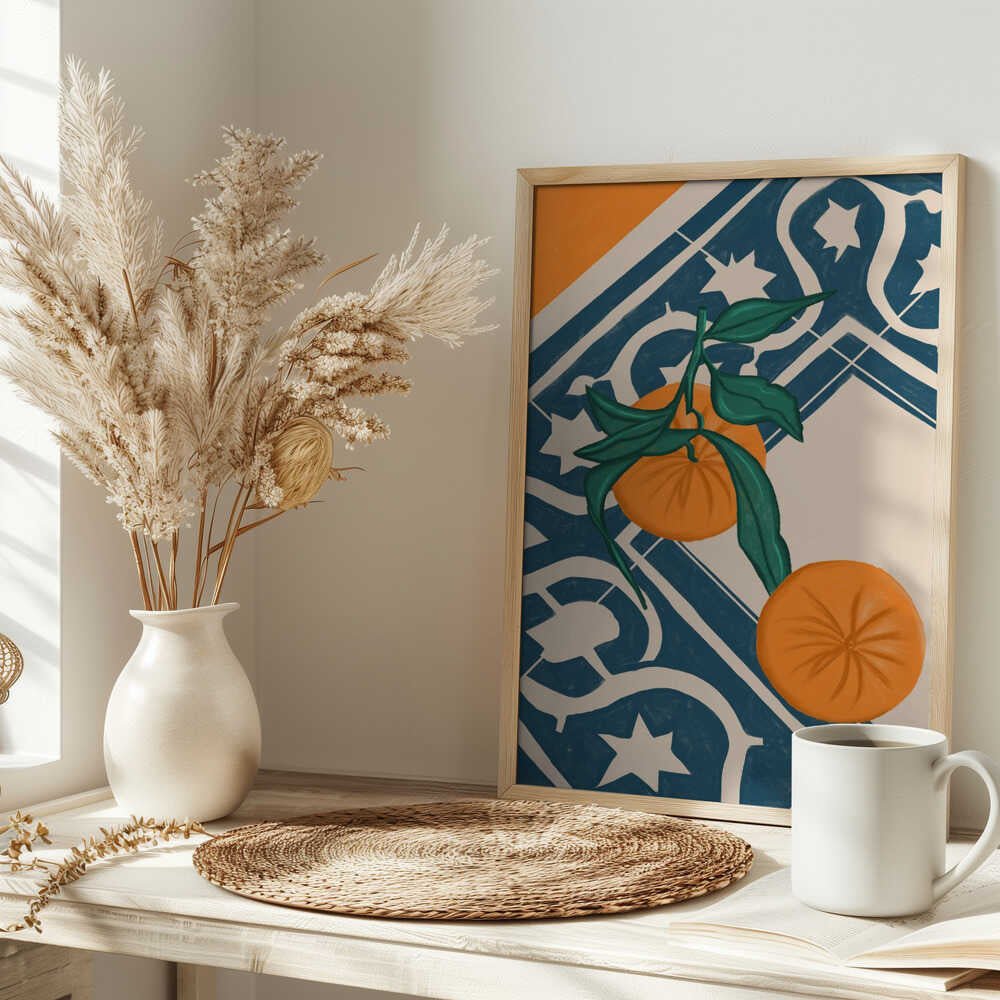 SUMMER MANDARINS - Stretched Canvas, Poster or Fine Art Print - I Heart Wall Art - Poster Print, Canvas Print or Framed Art Print