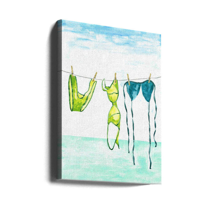 Summer Swimsuits Drying - Stretched Canvas, Poster or Fine Art Print - I Heart Wall Art - Poster Print, Canvas Print or Framed Art Print