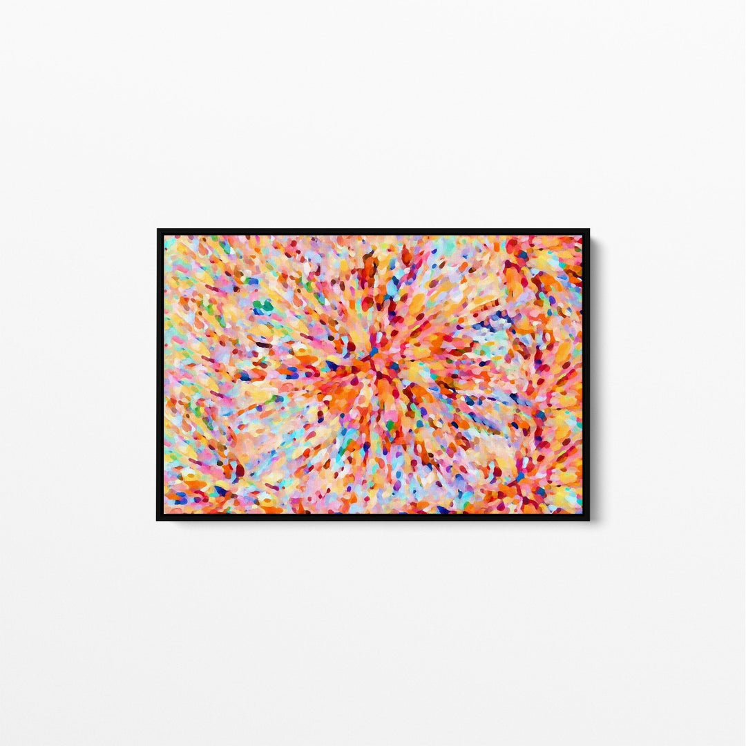 Sun Flare In Orange - Abstract Artwork Stretched Canvas Wall Art - I Heart Wall Art
