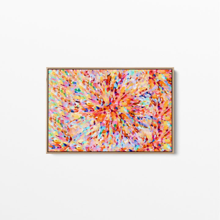 Sun Flare In Orange - Abstract Artwork Stretched Canvas Wall Art - I Heart Wall Art