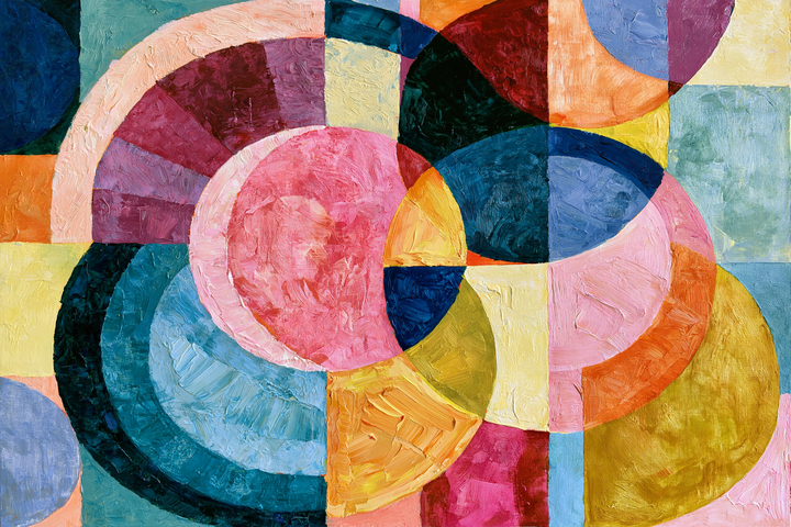 xxxx by IHeartStudio - Colourful Geometric Canvas Print
