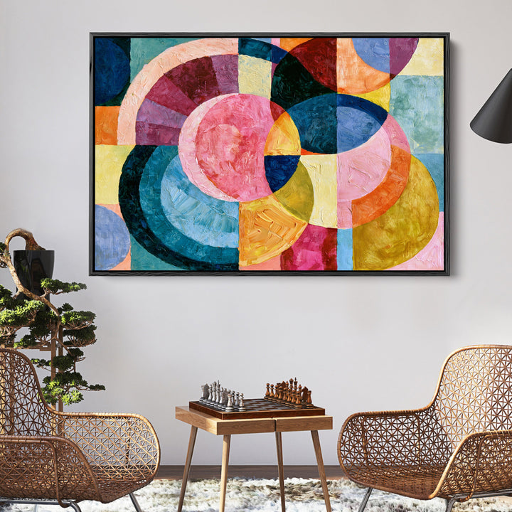 xxxx by IHeartStudio - Colourful Geometric Canvas Print