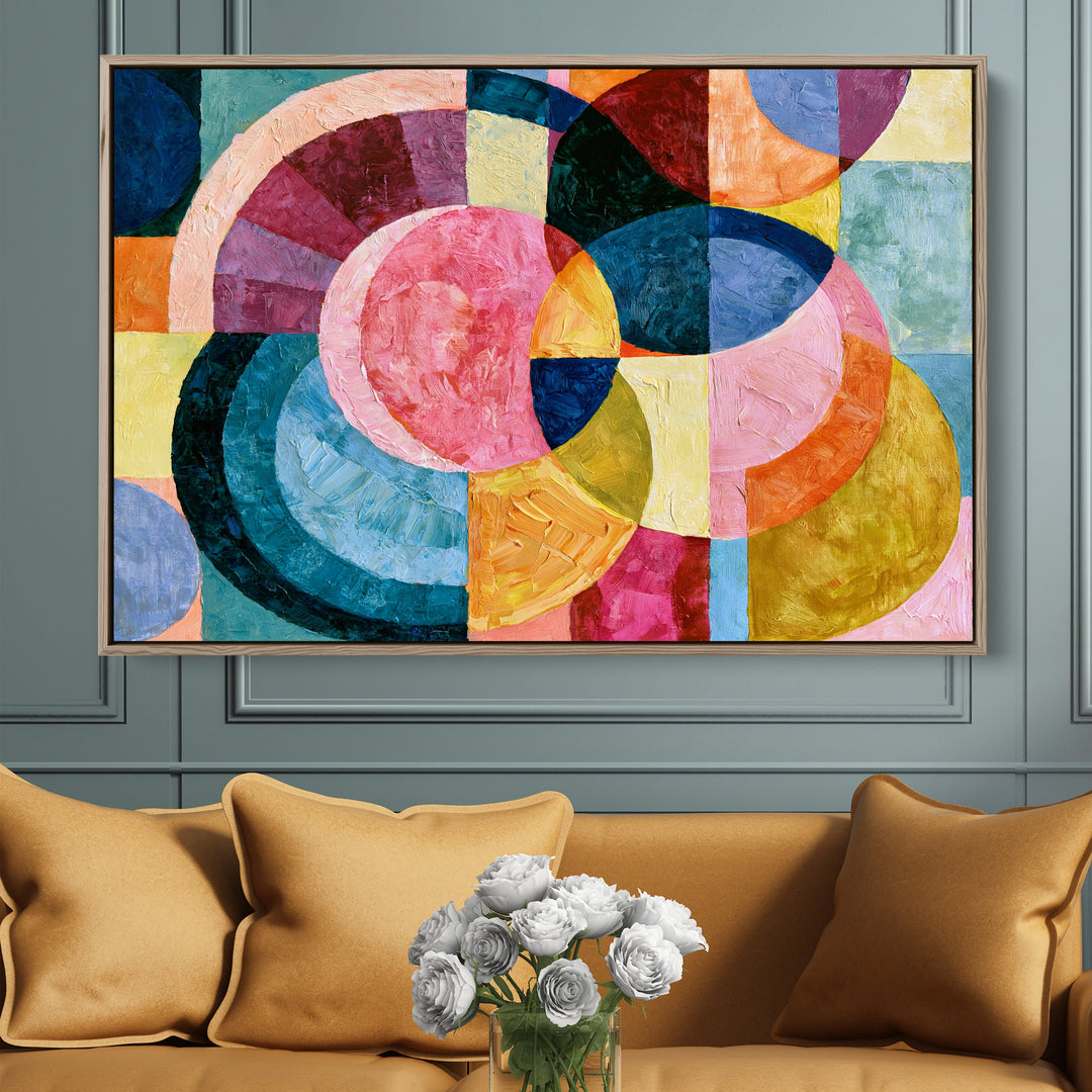 xxxx by IHeartStudio - Colourful Geometric Canvas Print