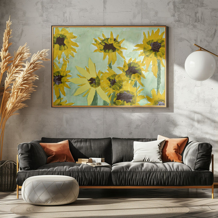 Sunflowers By James Hefer - Stretched Canvas, Poster or Fine Art Print I Heart Wall Art