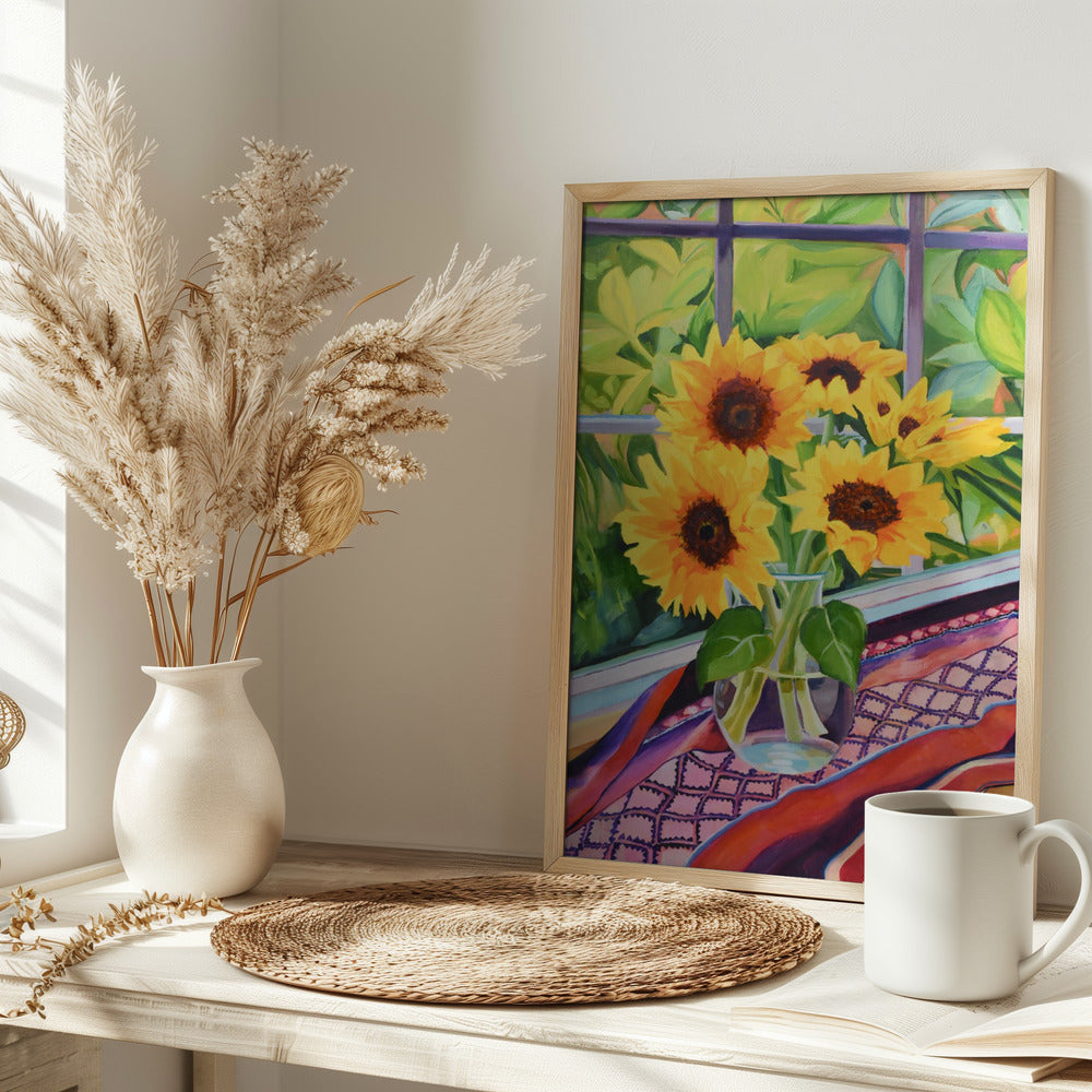 Sunflowers - Stretched Canvas, Poster or Fine Art Print I Heart Wall Art