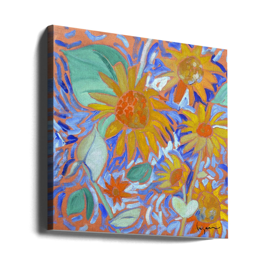 Sunflowersagei - Square Stretched Canvas, Poster or Fine Art Print I Heart Wall Art
