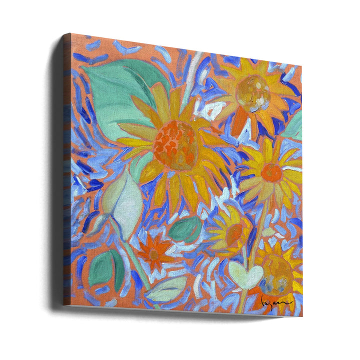 Sunflowersagei - Square Stretched Canvas, Poster or Fine Art Print I Heart Wall Art