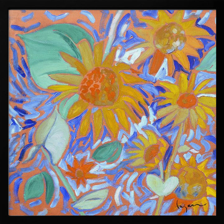 Sunflowersagei - Square Stretched Canvas, Poster or Fine Art Print I Heart Wall Art