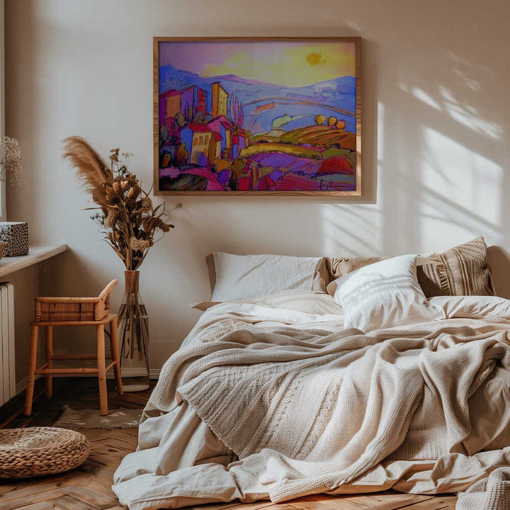 Sunlit Countryside - Stretched Canvas, Poster or Fine Art Print - I Heart Wall Art - Poster Print, Canvas Print or Framed Art Print