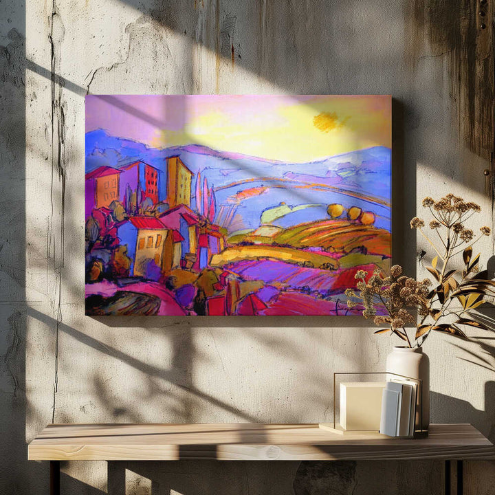 Sunlit Countryside - Stretched Canvas, Poster or Fine Art Print - I Heart Wall Art - Poster Print, Canvas Print or Framed Art Print