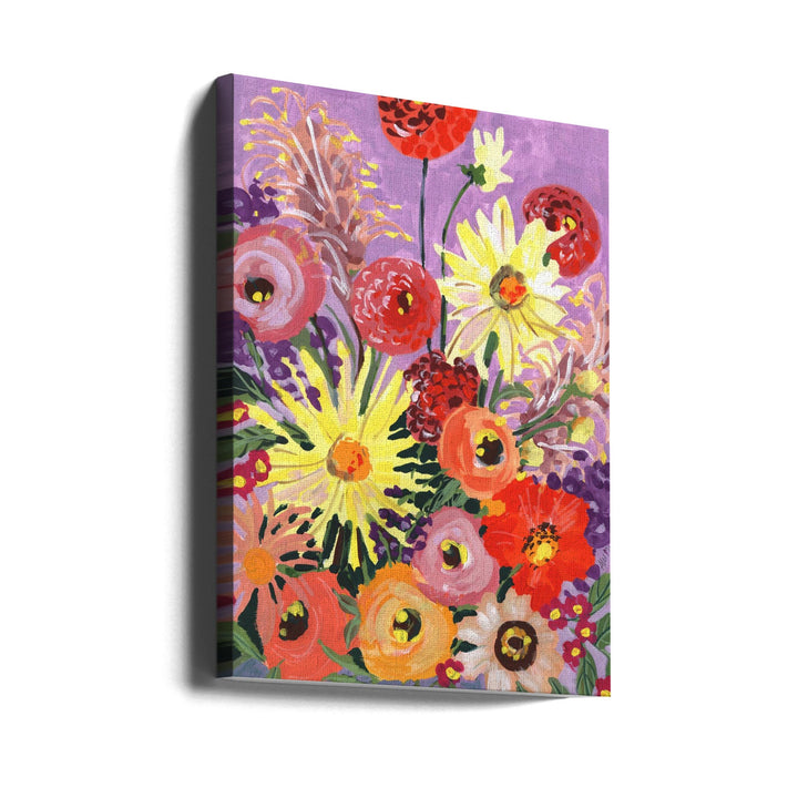 Sunny asters and anemones - Stretched Canvas, Poster or Fine Art Print I Heart Wall Art