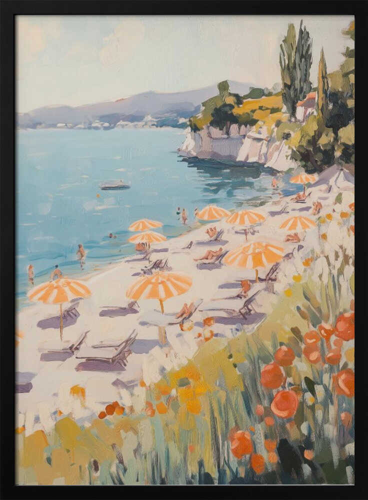 Sunny Beach Day - Stretched Canvas, Poster or Fine Art Print - I Heart Wall Art - Poster Print, Canvas Print or Framed Art Print