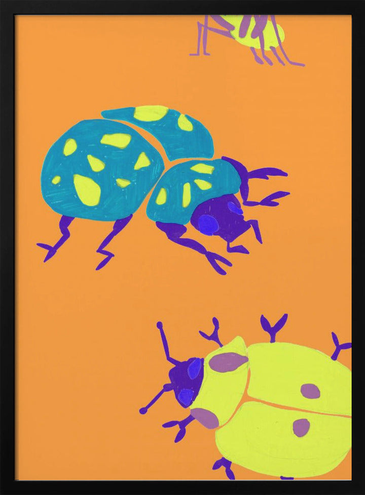 Sunny Ladybugs - Stretched Canvas, Poster or Fine Art Print I Heart Wall Art